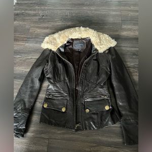 Banana Republic Genuine Leather jacket Y2K